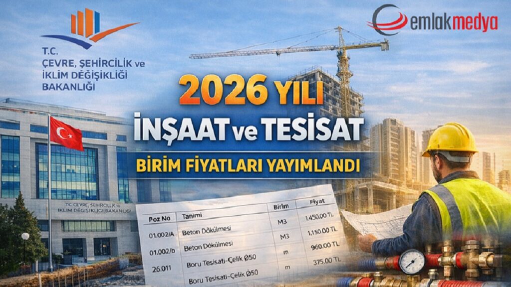 2026 İnşaat ve Tesisat Birim Fiyatları yayımlandı